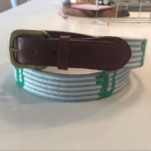 Palm Beach Everglades Club needlepoint belt
